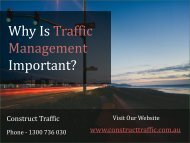 Why Is Traffic Management Important - Construct Traffic