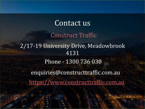 Why Is Traffic Management Important - Construct Traffic