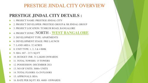 Prestige Jindal City Apartments Call Us @ +91 9590101000