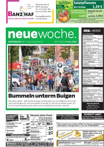 11.04.2018 Neue Woche