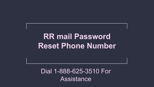 RR mail Password Reset Phone Number 