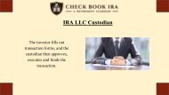 Real Estate IRA LLC | Check Book IRA LLC
