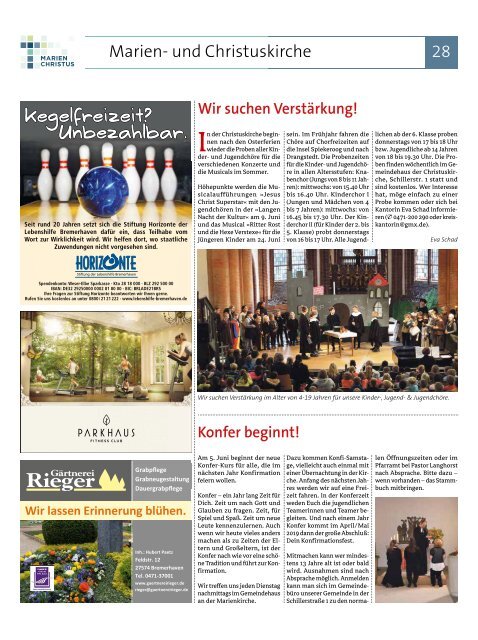 Auf Kurs, Ausgabe April 2018