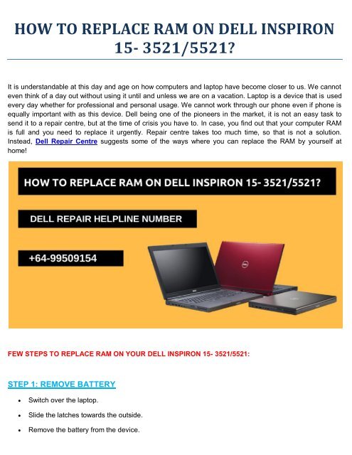 How To Replace RAM On Dell Inspiron 15?