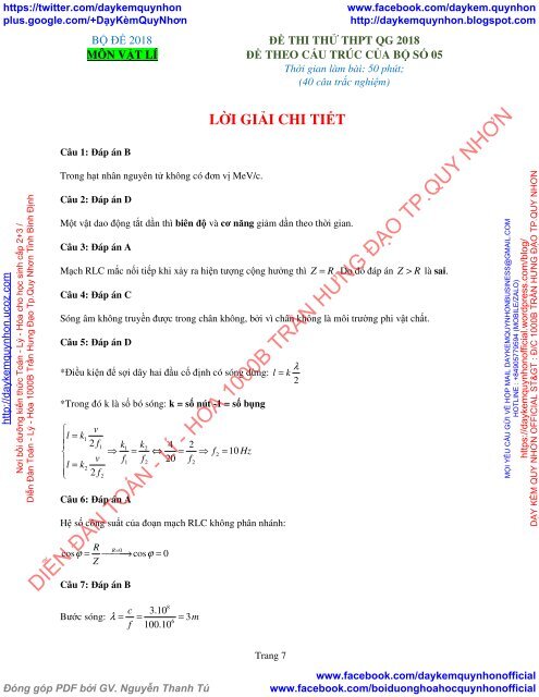 Bộ đề thi thử THPT QG 2018 Các môn TOÁN - LÍ - HÓA Các trường THPT Cả nước CÓ HƯỚNG DẪN GIẢI (Lần 8) [DC11042018]