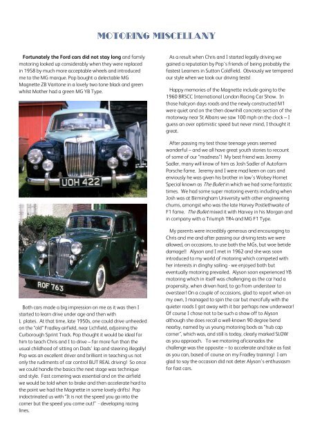 Motoring Miscellany part 1 - Pages 1 to 7