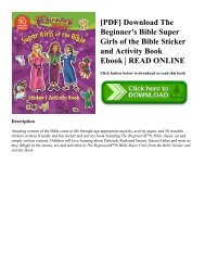 [PDF] Download The Beginner's Bible Super Girls of the Bible Sticker and Activity Book Ebook  READ ONLINE