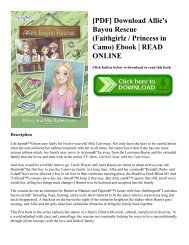 [PDF] Download Allie's Bayou Rescue (Faithgirlz  Princess in Camo) Ebook  READ ONLINE