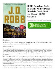 [PDF] Download Dark in Death An Eve Dallas Novel (In Death  Book 46) Ebook  READ ONLINE