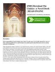 [PDF] Download The Cloister A Novel Ebook  READ ONLINE