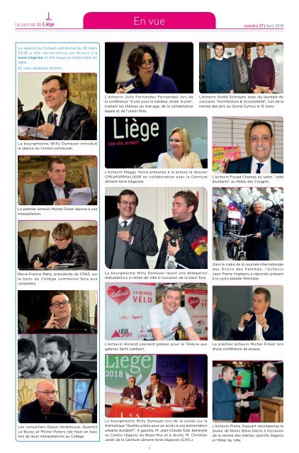 Votre Journal de Liège du mois d'avril 2018