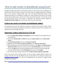 How to add vendor in QuickBooks using Excel
