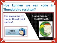 Hoe kunnen we een code in Thunderbird resetten?