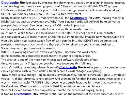 Cryptosuite review