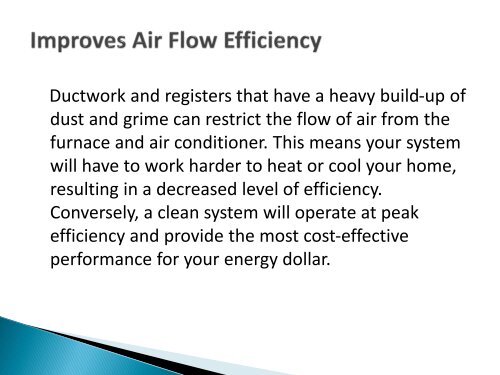 Five Benefits of Air Duct Cleaning