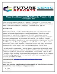 Smart Greenhouse Market - Global Industry Analysis, Size, Share, Trends, Growth and Forecast 2018 - 2023