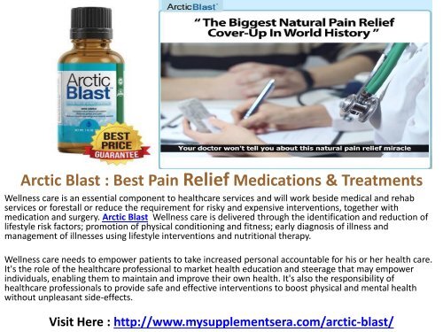 Arctic Blast : Eliminate The Joint Pain In Our Body