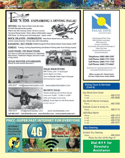 PNCC Palau 2018 Yellow Pages