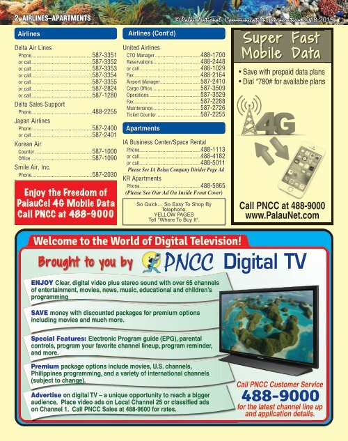 PNCC Palau 2018 Yellow Pages