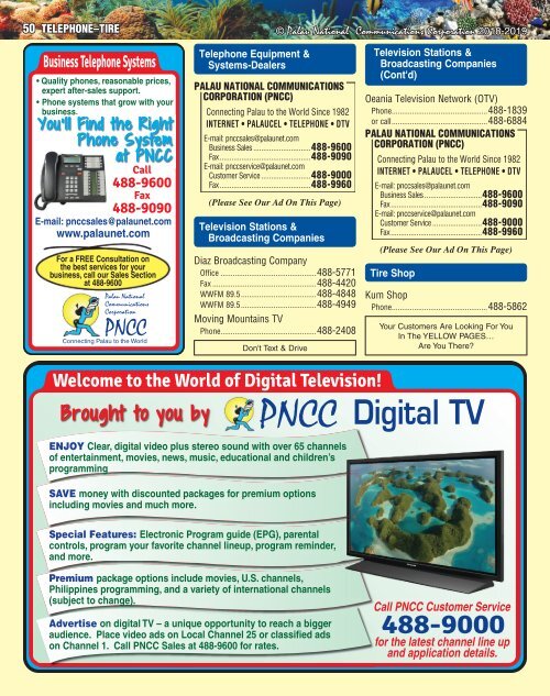 PNCC Palau 2018 Yellow Pages