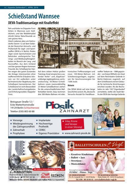 Gazette Zehlendorf April 2016