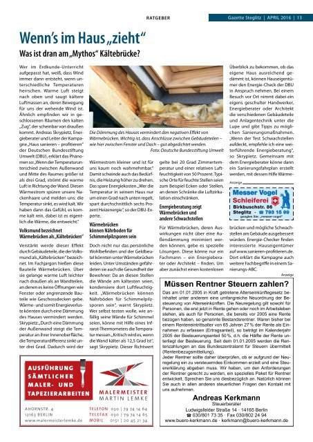 Gazette Steglitz April 2016