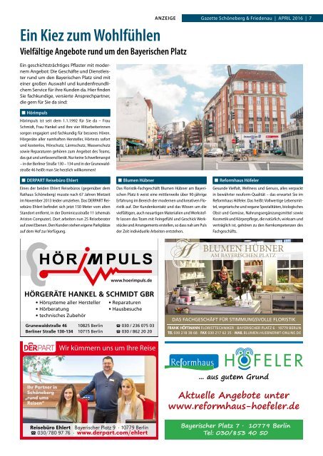 Gazette Schöneberg & Friedenau April 2016