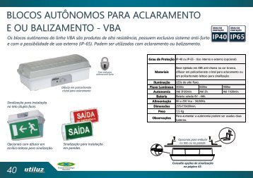 40 - BLOCOS AUTONOMOS PARA ACLARAMENTO E OU BALIZAMENTO - VBA