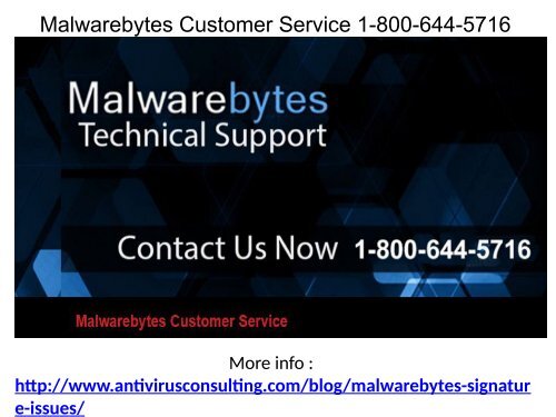 Malwarebytes Customer Care 1-800-644-5716