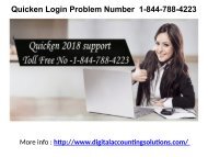 Quicken Login Problem Number  1-844-788-4223