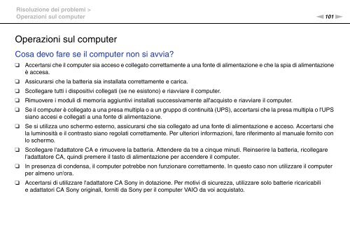 Sony VPCYB3Q1R - VPCYB3Q1R Mode d'emploi Italien