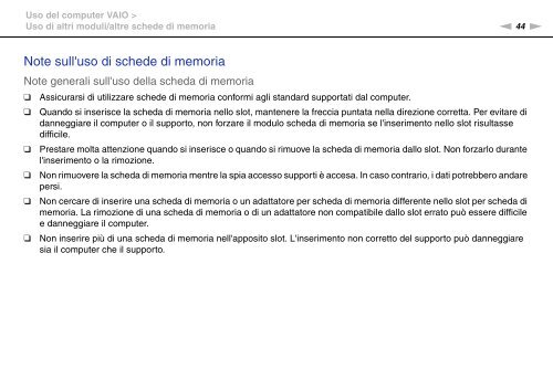 Sony VPCYB3Q1R - VPCYB3Q1R Mode d'emploi Italien