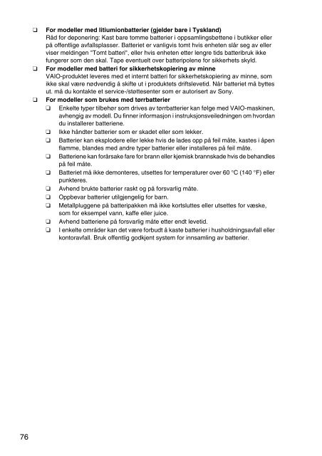 Sony VPCEH3C4E - VPCEH3C4E Documents de garantie Finlandais