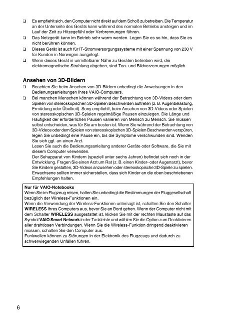 Sony VPCEH3C4E - VPCEH3C4E Documents de garantie Allemand