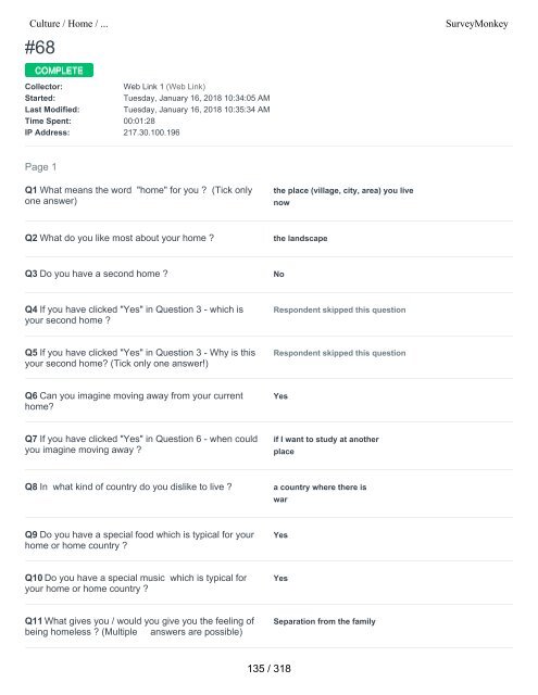 Intercultural Survey