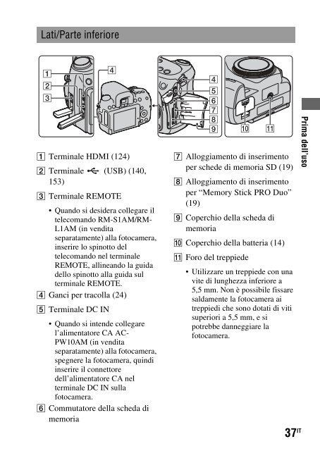 Sony DSLR-A500Y - DSLR-A500Y Istruzioni per l'uso