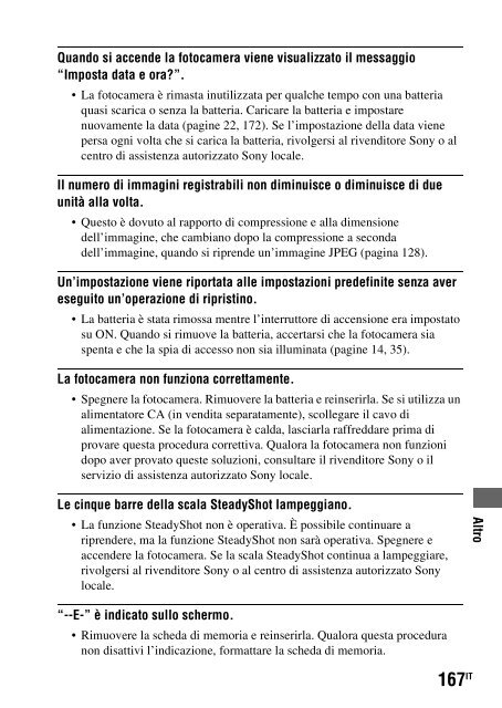 Sony DSLR-A500Y - DSLR-A500Y Istruzioni per l'uso