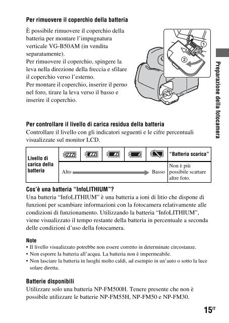 Sony DSLR-A500Y - DSLR-A500Y Istruzioni per l'uso