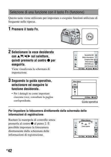 Sony DSLR-A500Y - DSLR-A500Y Istruzioni per l'uso