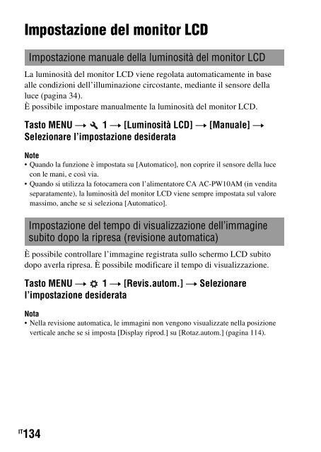 Sony DSLR-A500Y - DSLR-A500Y Istruzioni per l'uso