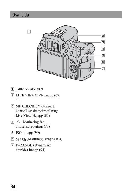 Sony DSLR-A500Y - DSLR-A500Y Istruzioni per l'uso Svedese