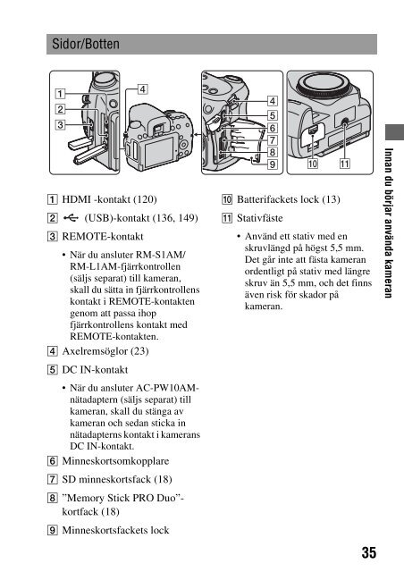 Sony DSLR-A500Y - DSLR-A500Y Istruzioni per l'uso Svedese