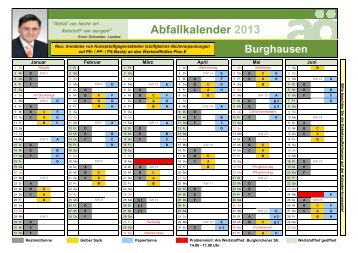 Abfallkalender 2013 Burghausen - Landratsamt Altötting