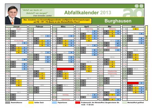 Abfallkalender 2013 Burghausen - Landratsamt Altötting