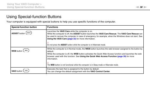 Sony VPCCB3M1E - VPCCB3M1E Mode d'emploi Anglais