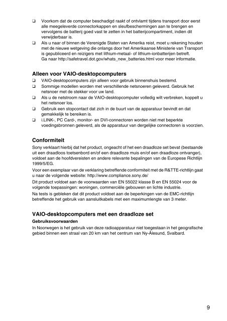 Sony VPCCB3M1E - VPCCB3M1E Documents de garantie N&eacute;erlandais