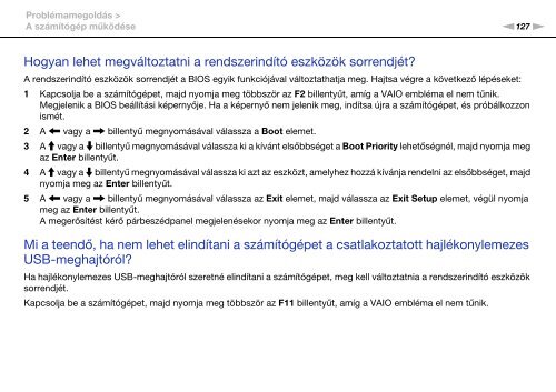 Sony VPCCB3M1E - VPCCB3M1E Mode d'emploi Hongrois