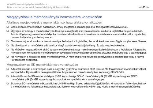 Sony VPCCB3M1E - VPCCB3M1E Mode d'emploi Hongrois