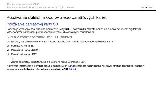 Sony VPCCB3M1E - VPCCB3M1E Mode d'emploi Slovaque