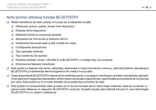 Sony VPCCB3M1E - VPCCB3M1E Mode d'emploi Roumain